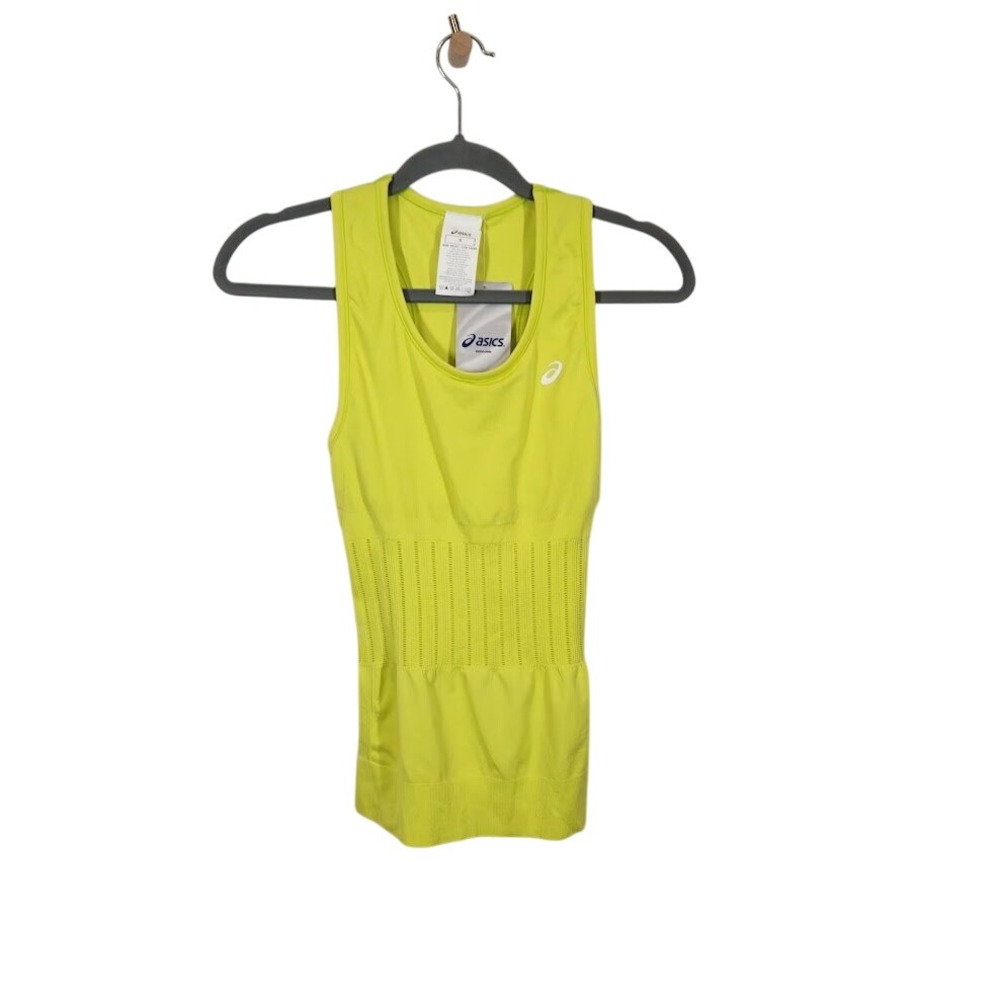 ASICS Womens Sleeveless Athletic Running Tank Top Electric‎ Lime - Small